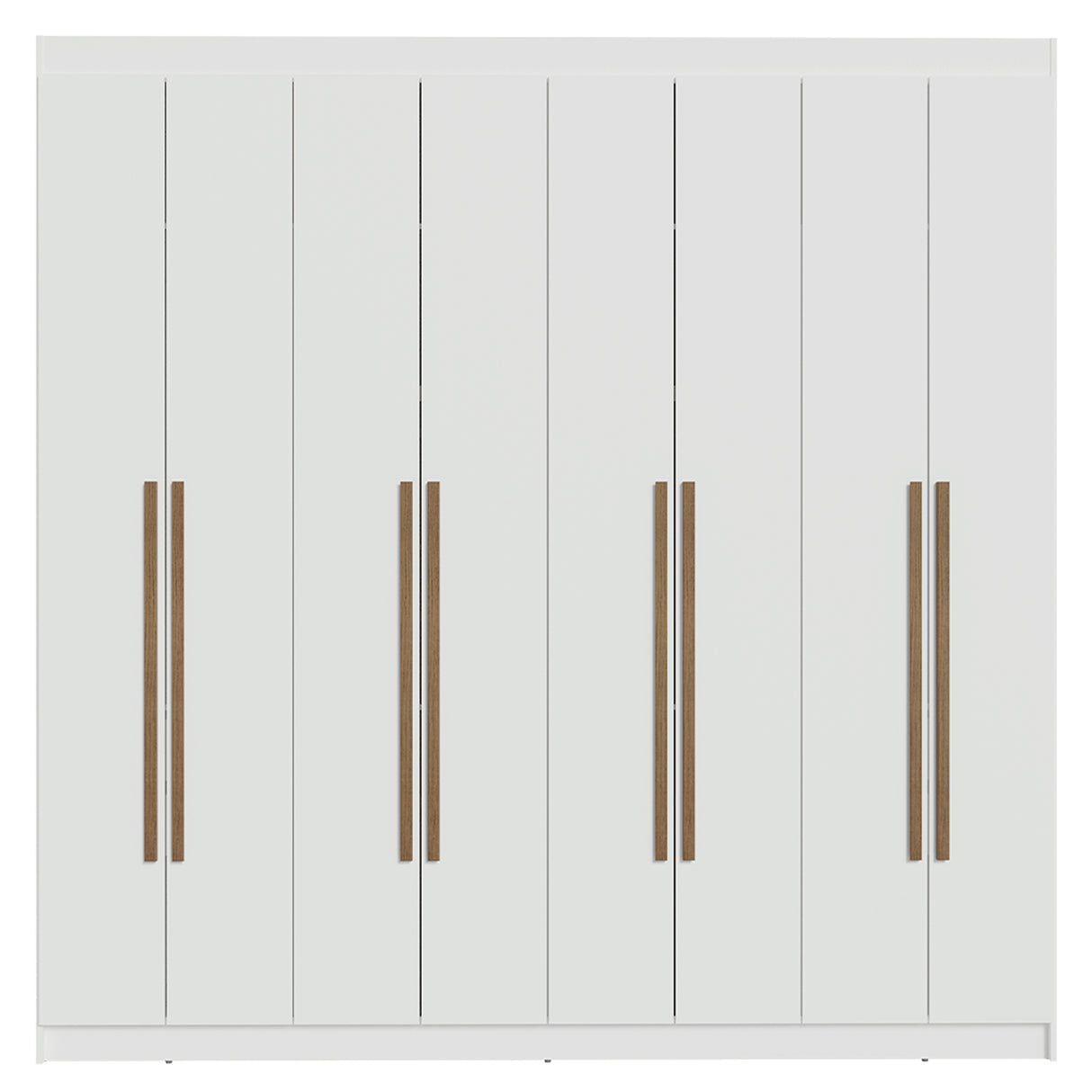 Closet Venus Blanco y Marrón 216x217cm con Ocho Puertas y con Diecisiete Compartimientos - CLOSETS | Bylmo