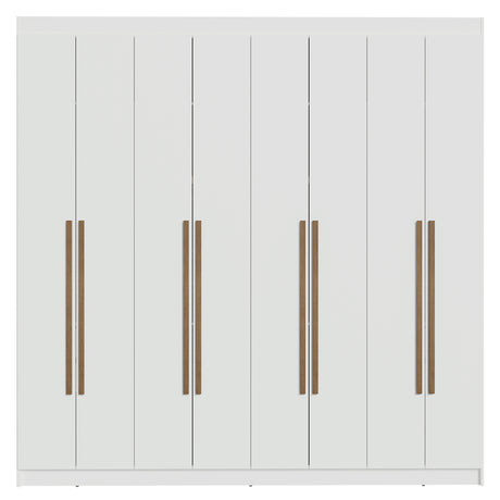 Closet Venus Blanco y Marrón 216x217cm con Ocho Puertas y con Diecisiete Compartimientos - CLOSETS | Bylmo
