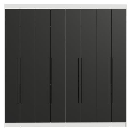 Closet Venus Blanco y Negro 216x217cm con Ocho Puertas y con Diecisiete Compartimientos - CLOSETS | Bylmo