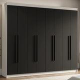 Closet Venus Blanco y Negro 216x217cm con Ocho Puertas y con Diecisiete Compartimientos - CLOSETS | Bylmo