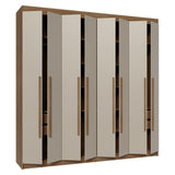 Closet Venus Marrón y Crema 216x217cm con Ocho Puertas y con Diecisiete Compartimientos - CLOSETS | Bylmo