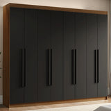Closet Venus Marrón y Negro 216x217cm con Ocho Puertas y con Diecisiete Compartimientos - CLOSETS | Bylmo