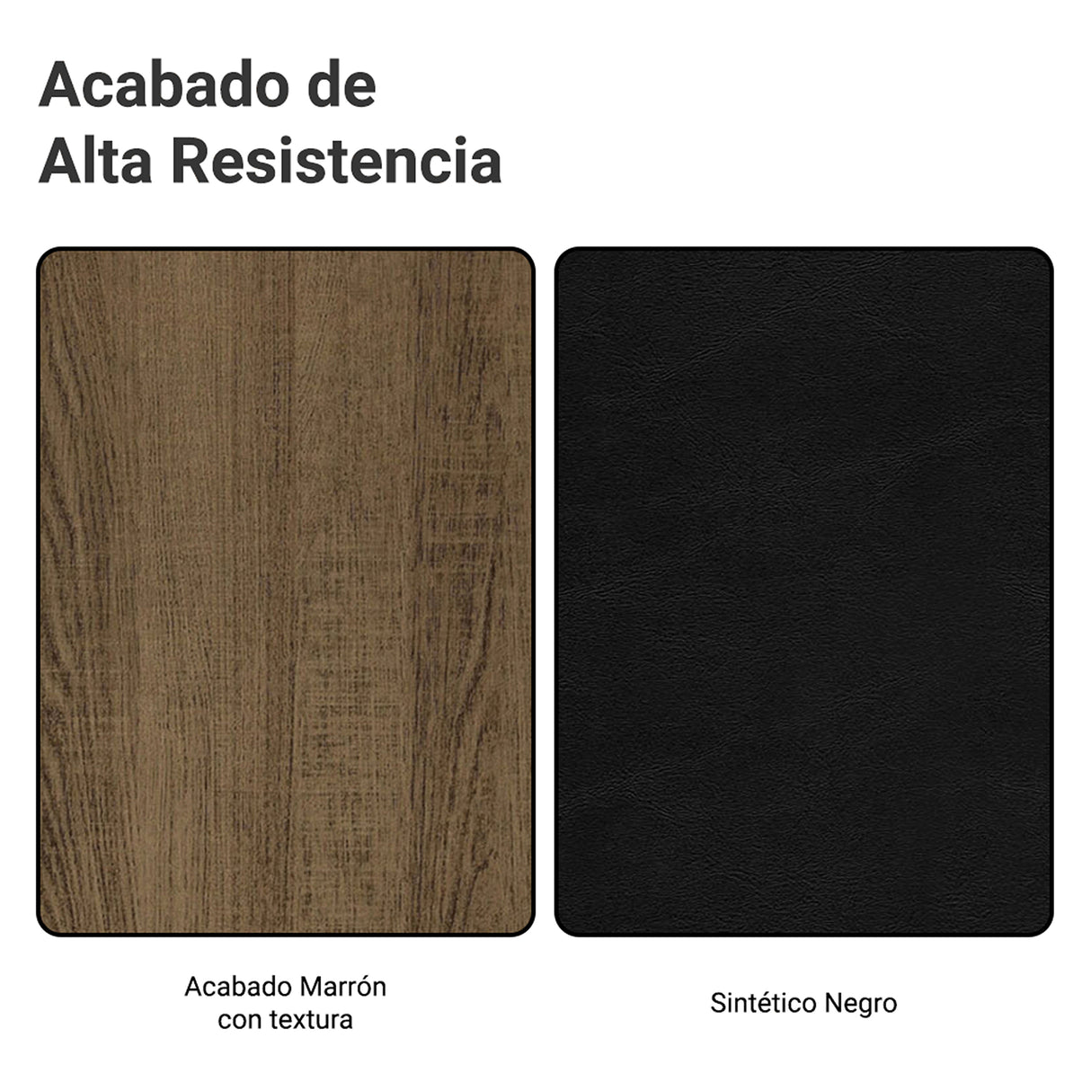 Juego de comedor Paula Marrón y Negro 110x76cm Circular de Cuatro Puestos con Cuatro Sillas - COMEDORES | Bylmo