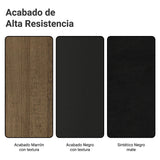 Juego de comedor Medelin Negro y Marrón 136x76cm Rectangular de Seis Puestos con Seis Sillas - COMEDORES | Bylmo