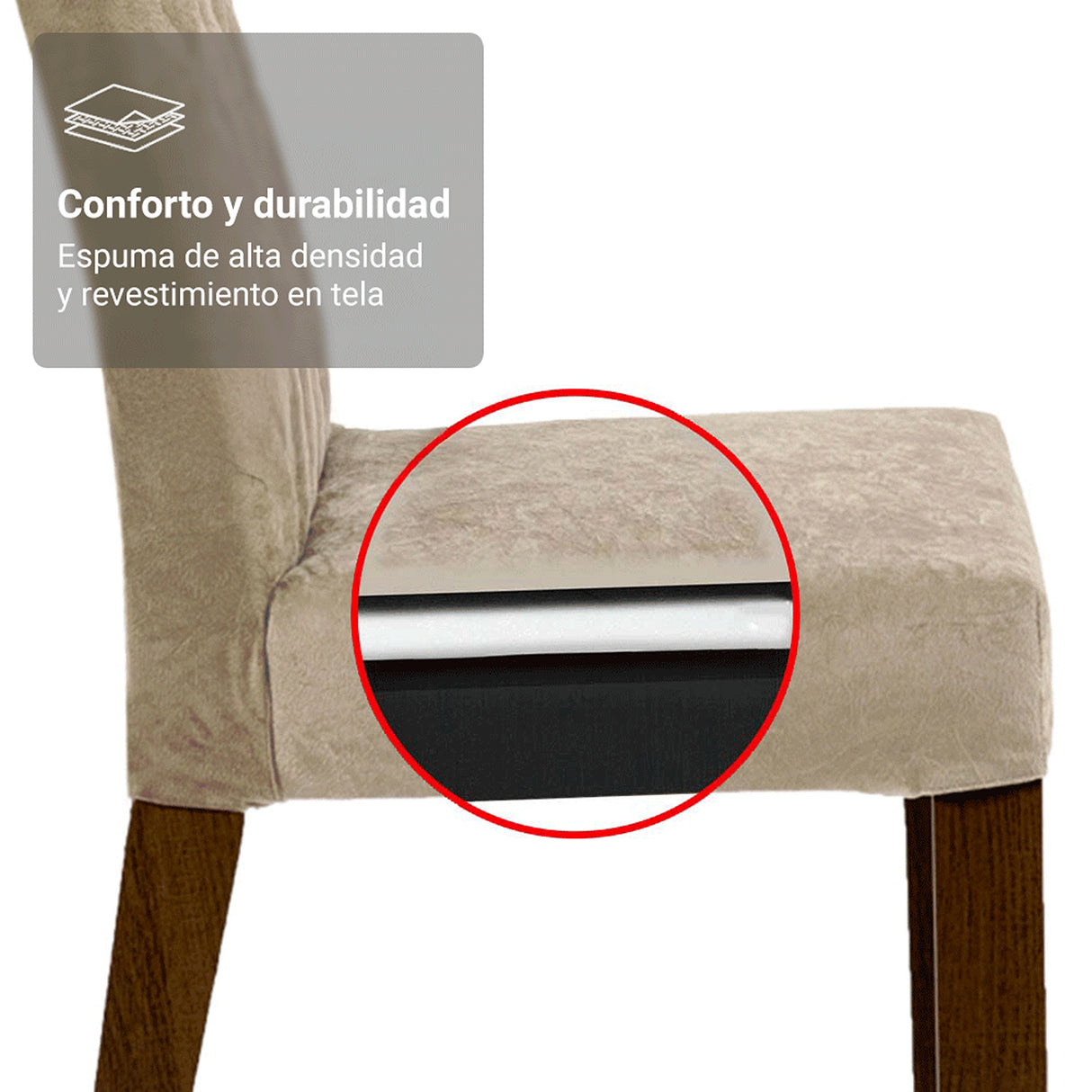 Juego de comedor Cica Marrón y Beige 80x77cm Cuadrado de Dos Puestos con Dos Sillas - COMEDORES | Bylmo
