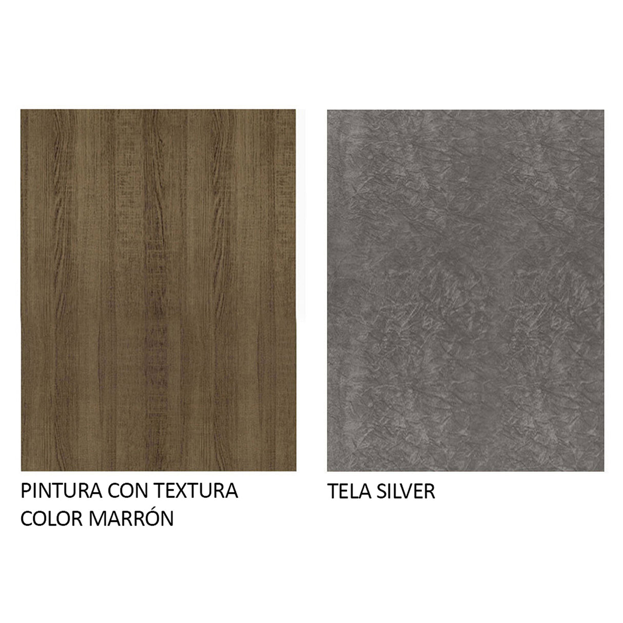 Juego de comedor Noemi Marrón y Plata 80x76cm Cuadrado de Cuatro Puestos con Cuatro Sillas - COMEDORES | Bylmo