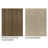 Juego de comedor Noemi Marrón y Beige 80x76cm Cuadrado de Cuatro Puestos con Cuatro Sillas - COMEDORES | Bylmo