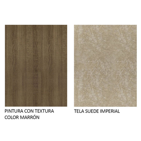 Juego de comedor Noemi Marrón y Beige 80x76cm Cuadrado de Cuatro Puestos con Cuatro Sillas - COMEDORES | Bylmo