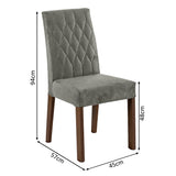 Juego de comedor Ruby Negro y Marrón 180x78cm Rectangular de Cuatro Puestos con Cuatro Sillas - COMEDORES | Bylmo
