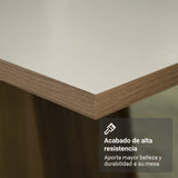 Juego de comedor Cannes Marrón y Crema 90x78cm Cuadrado de Cuatro Puestos con Cuatro Sillas - COMEDORES | Bylmo