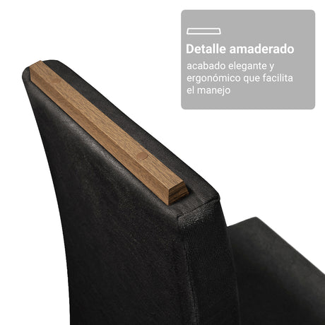 Juego de comedor Évora Marrón y Negro 160x78cm Rectangular de Cuatro Puestos con Cuatro Sillas - COMEDORES | Bylmo