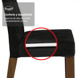 Juego de comedor Porto Marrón y Negro 160x78cm Rectangular de Cuatro Puestos con Cuatro Sillas - COMEDORES | Bylmo