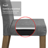 Juego de comedor Valerie Negro y Marrón 180x78cm Rectangular de Seis Puestos con Seis Sillas - COMEDORES | Bylmo
