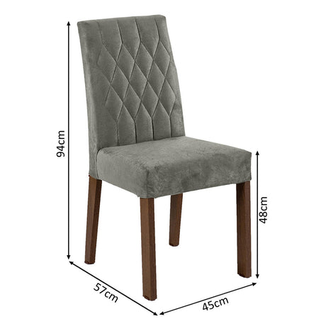 Juego de comedor Marissa Negro y Marrón 180x78cm Rectangular de Seis Puestos con Seis Sillas - COMEDORES | Bylmo