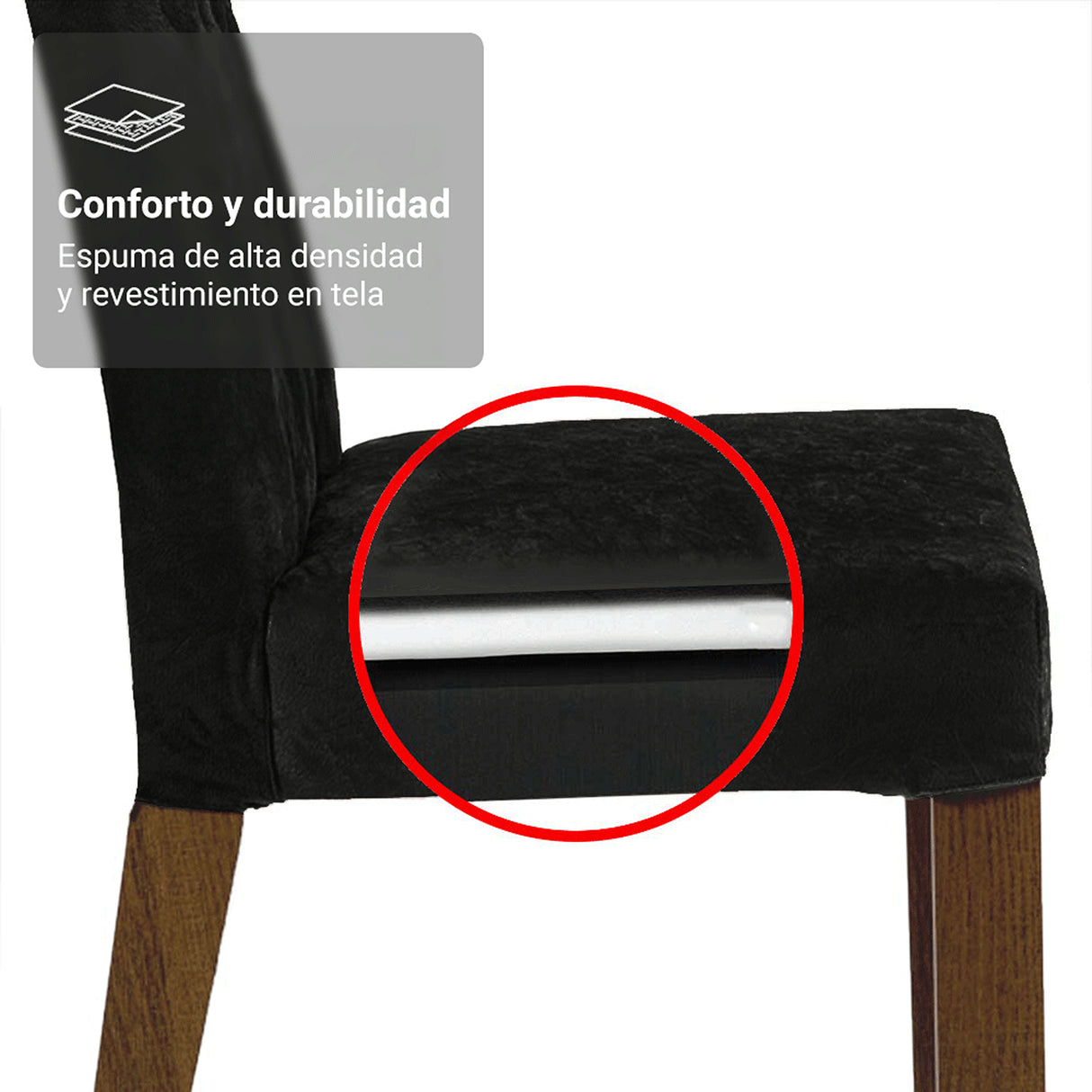 Juego de comedor Sintra Marron Oxford y Negro 160x78cm Rectangular de Seis Puestos con Seis Sillas - COMEDORES | Bylmo