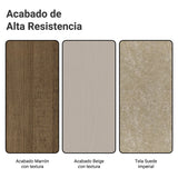 Juego de comedor Sintra Marrón y Crema 160x78cm Rectangular de Seis Puestos con Seis Sillas - COMEDORES | Bylmo