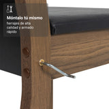 Juego de comedor Justine Marrón y Negro 180x79cm Rectangular de Ocho Puestos con Ocho Sillas - COMEDORES | Bylmo