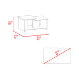 Mesa de Centro Wema Avellana 89.3x41.6cm Rectangular y con Compartimientos - MESAS DE CENTRO | Bylmo