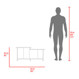 Mesa de Centro Wema Cartagena 89.3x41.6cm Rectangular y con Compartimientos - MESAS DE CENTRO | Bylmo