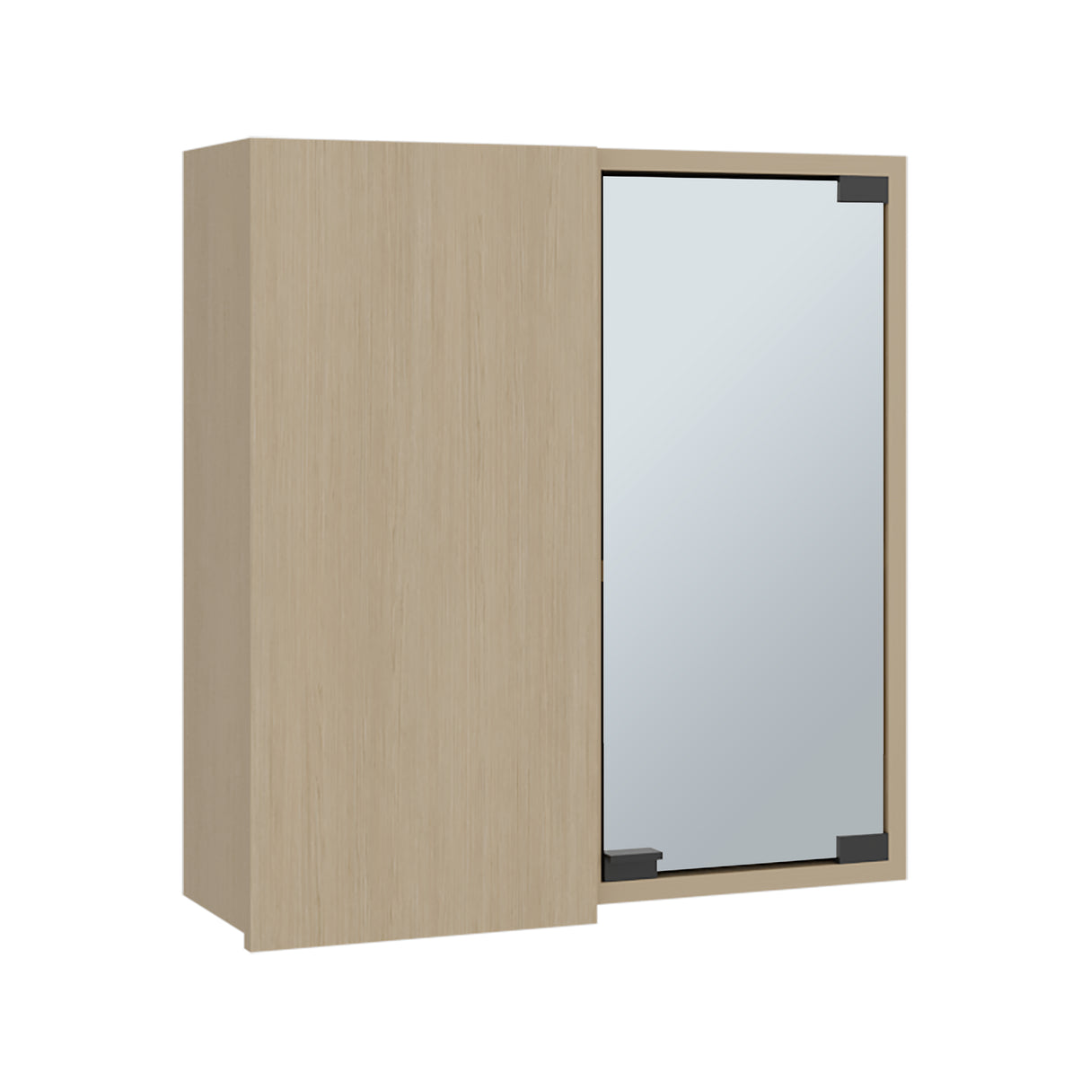 Gabinete de Baño Miro Avellana 50x53.7cm Cuadrado con Espejo y con Tres Entrepaños - GABINETES DE BANHO | Bylmo