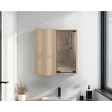 Gabinete de Baño Miro Avellana 50x53.7cm Cuadrado con Espejo y con Tres Entrepaños - GABINETES DE BANHO | Bylmo