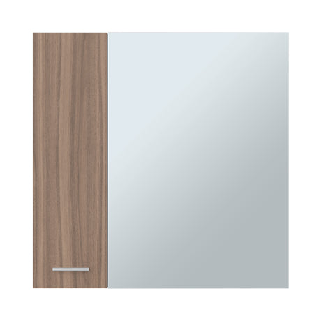 Gabinete de Baño Barcelona Avellana 60x60cm Cuadrado con Espejo y con Dos Entrepaños - GABINETES DE BANHO | Bylmo