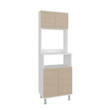 Alacena Fenix Blanco y Cartagena 54x160cm sin Cajones y con Cuatro Puertas - ALACENAS Y MUEBLES MICROONDAS | Bylmo