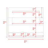 Panel de TV Beijint Avellana 140x120cm Para TV Hasta 55 Pulgadas sin Cajones - MUEBLES DE TV | Bylmo