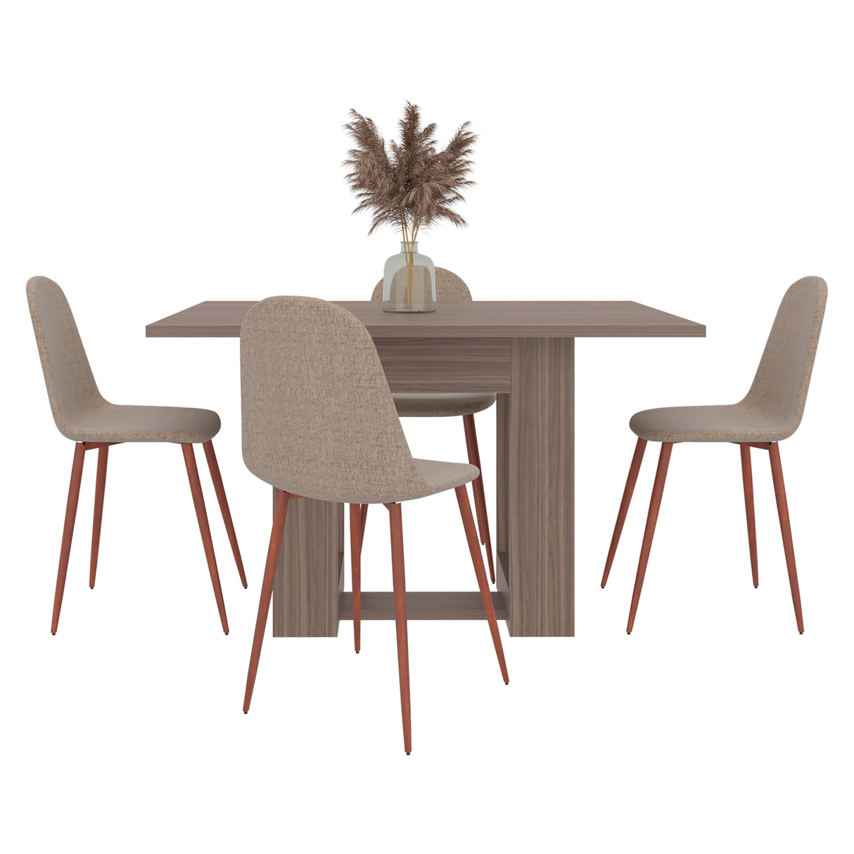 Comedor Volterra Avellana 120x74.05cm Rectangular de Cuatro Puestos y sin Sillas - COMEDORES | Bylmo