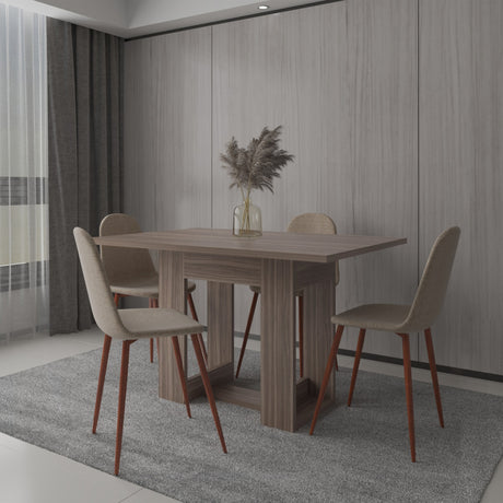 Comedor Volterra Avellana 120x74.05cm Rectangular de Cuatro Puestos y sin Sillas - COMEDORES | Bylmo
