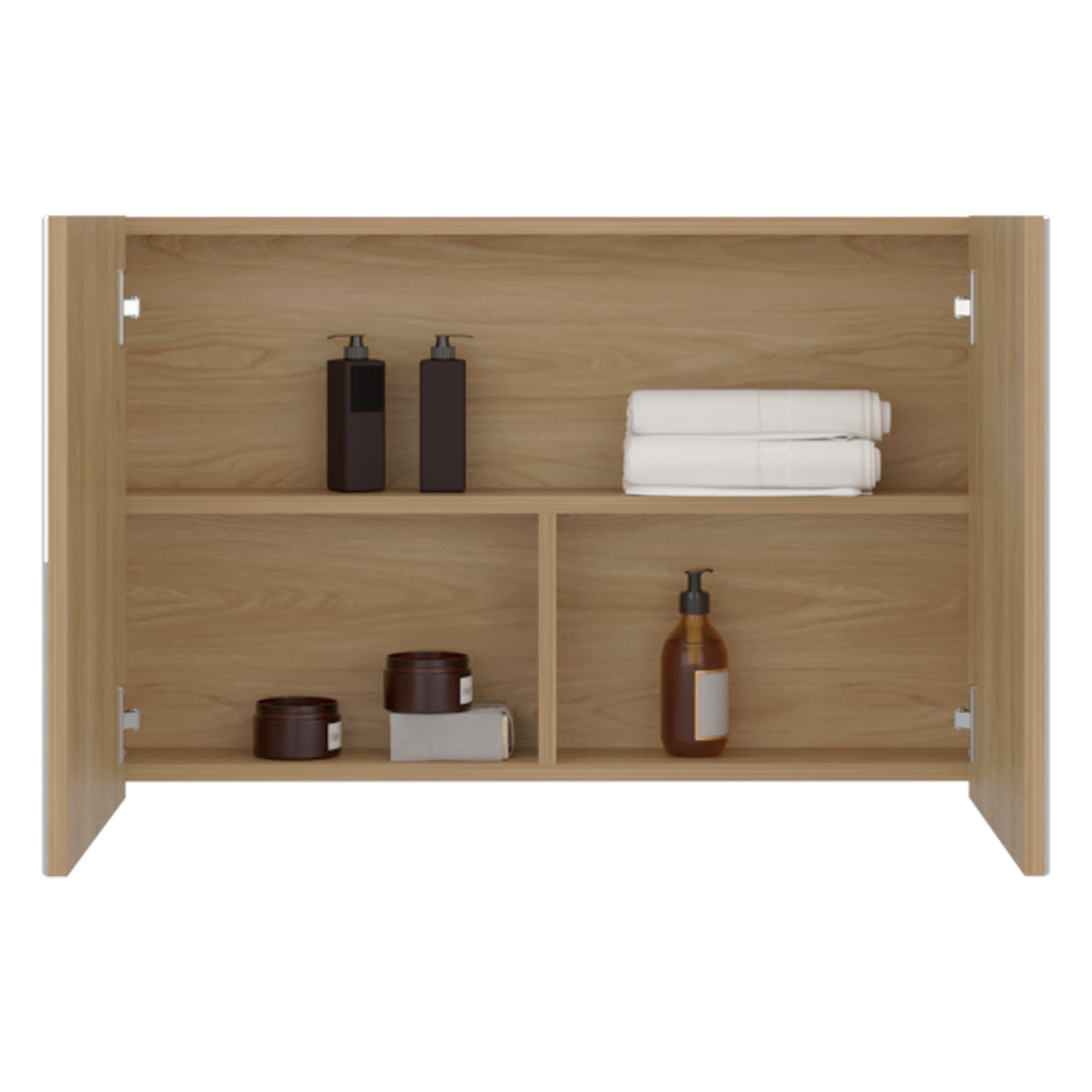 Gabinete de Baño 80 C Fresno 80x50cm Rectangular con Espejo y con Un Entrepaño - GABINETES DE BANHO | Bylmo