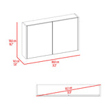 Gabinete de Baño 80 C Fresno 80x50cm Rectangular con Espejo y con Un Entrepaño - GABINETES DE BANHO | Bylmo