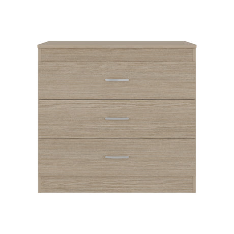 Cómoda Melia Cartagena y Blanco 80x75cm De Tres Hileras con Tres Cajones y con Espacio para TV - CAJONERAS Y COMODAS | Bylmo