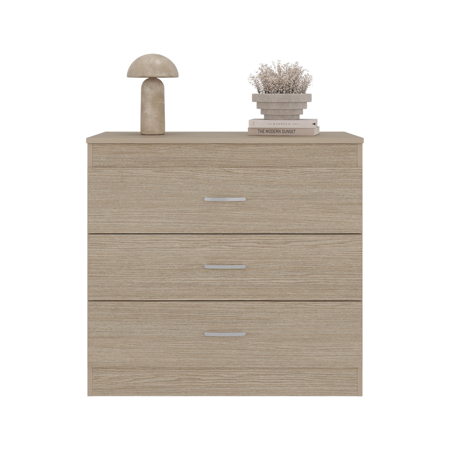 Cómoda Melia Cartagena y Blanco 80x75cm De Tres Hileras con Tres Cajones y con Espacio para TV - CAJONERAS Y COMODAS | Bylmo