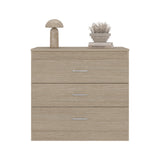 Cómoda Melia Cartagena y Blanco 80x75cm De Tres Hileras con Tres Cajones y con Espacio para TV - CAJONERAS Y COMODAS | Bylmo