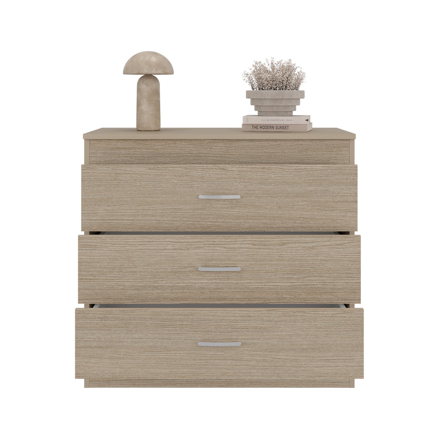 Cómoda Melia Cartagena y Blanco 80x75cm De Tres Hileras con Tres Cajones y con Espacio para TV - CAJONERAS Y COMODAS | Bylmo
