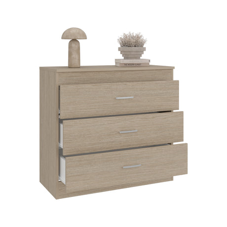 Cómoda Melia Cartagena y Blanco 80x75cm De Tres Hileras con Tres Cajones y con Espacio para TV - CAJONERAS Y COMODAS | Bylmo