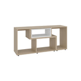 Rack de TV Zembrano Cartagena y Blanco 160x54.5cm para TV Hasta 40 Pulgadas y con Cuatro Compartimientos - MUEBLES DE TV | Bylmo