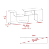 Rack de TV Zembrano Cartagena y Blanco 160x54.5cm para TV Hasta 40 Pulgadas y con Cuatro Compartimientos - MUEBLES DE TV | Bylmo