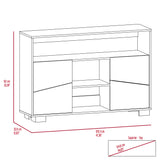 Arrimo Fraktal Fresno 120.3x82cm sin Cajones y con Siete Compartimientos - BIFES Y ARRIMOS | Bylmo