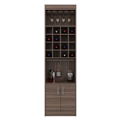 Bar Kava Avellana 51x180cm con Un Cajón y con Dieciséis Portabotellas - BARES | Bylmo