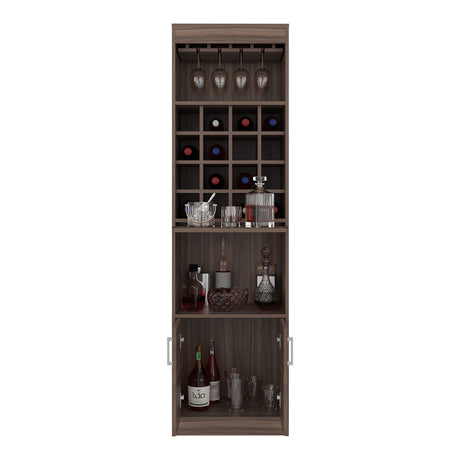 Bar Kava Avellana 51x180cm con Un Cajón y con Dieciséis Portabotellas - BARES | Bylmo