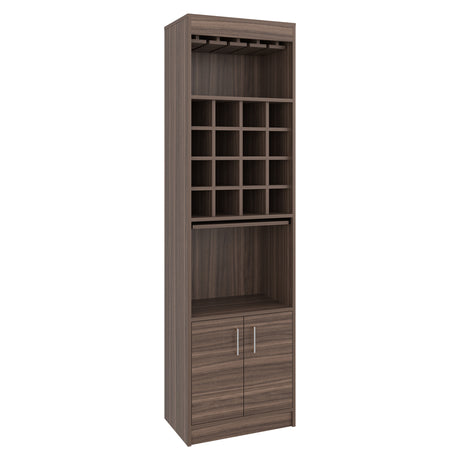 Bar Kava Avellana 51x180cm con Un Cajón y con Dieciséis Portabotellas - BARES | Bylmo