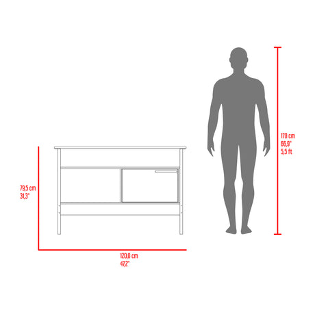Arrimo Magnum Fresno 120x80cm con Tres Compartimientos y con Patas - BIFES Y ARRIMOS | Bylmo