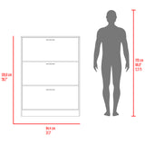 Zapatero Z 94 Avellana y Blanco 94.2x128.7cm Vertical de Tres Niveles para 18 pares de Zapatos - ZAPATEROS | Bylmo