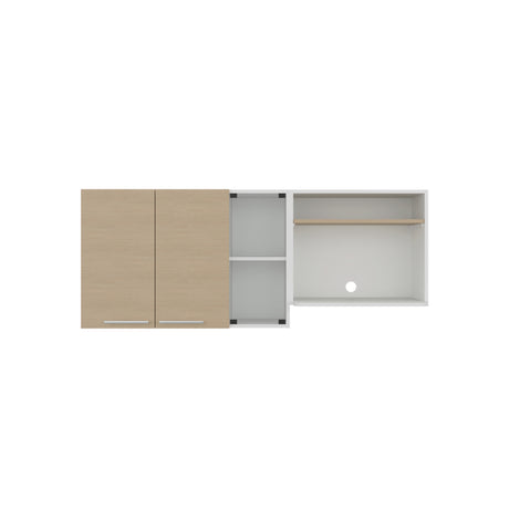 Mueble Superior de Cocina Gina Cartagena 150x60.2cm con Dos Puertas con Locero y con Espacio para Microondas - MUEBLES SUPERIORES DE COCINA | Bylmo