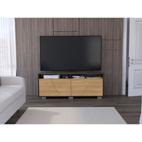 Rack de TV Fracktal Fresno 155.5x61.3cm para TV Hasta 70 Pulgadas y con Cuatro Compartimientos - MUEBLES DE TV | Bylmo