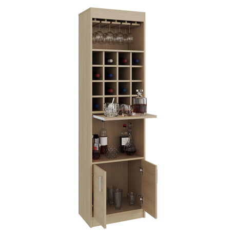 Bar Kava Cartagena 51x180cm con Un Cajón y con Dieciséis Portabotellas - BARES | Bylmo