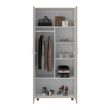 Closet Iko Cartagena y Blanco 80x182.5cm sin Cajones con 2 Entrepaños - CLOSETS | Bylmo