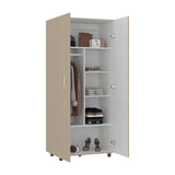Closet Iko Cartagena y Blanco 80x182.5cm sin Cajones con 2 Entrepaños - CLOSETS | Bylmo